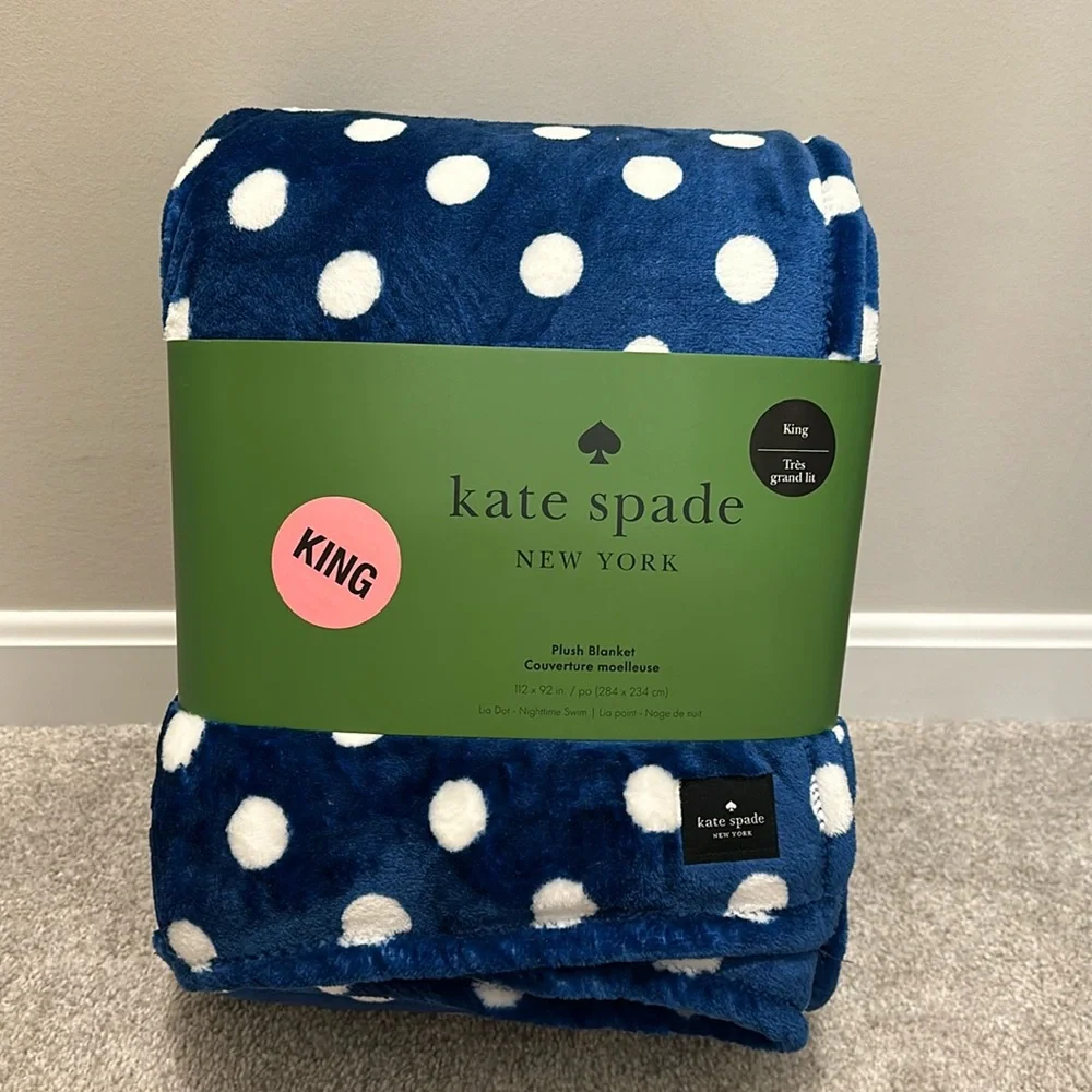 NWT Kate Spade KING Plush Blanket - Picture 1 of 5